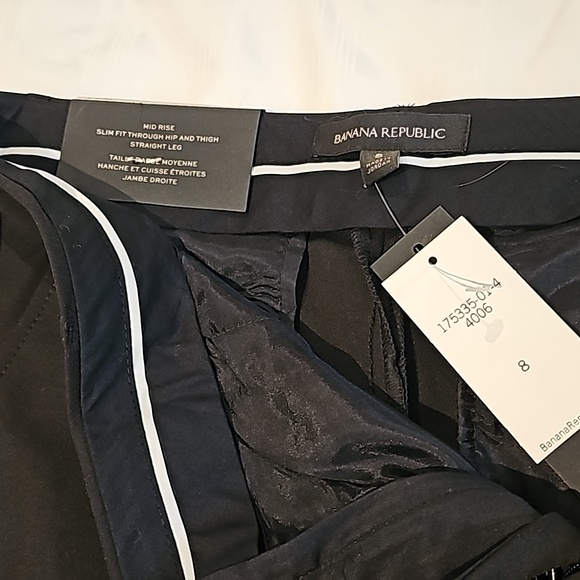 BNWT straight leg black banana Republic pants - Picture 6 of 7
